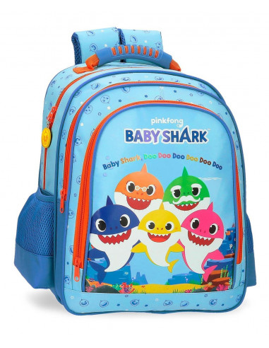 MOCHILA 38CM.2C.BABY SHARK FAMILY SHARK